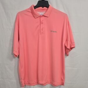 Columbia PFG Omni-Shade Mens XL Pink Shirt Lightweight Moisture Wicking UV